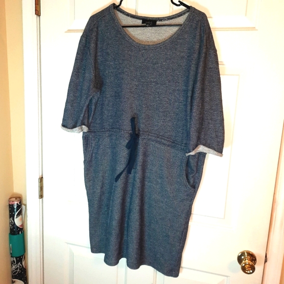 Violet b. Sweatshirt dress tie waist with pockets sz. 14 - Picture 1 of 6